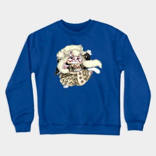 kabuki cat illustration Crewneck Sweatshirt